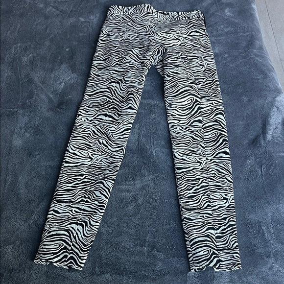 Proenza Schouler Black and White Zebra Print Pants